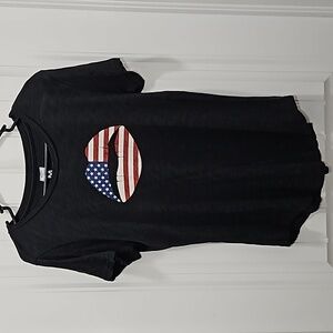 American Flag Lips Graphic T-shirt American Eagle